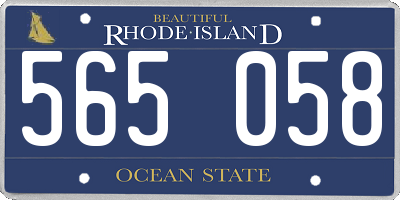RI license plate 565058