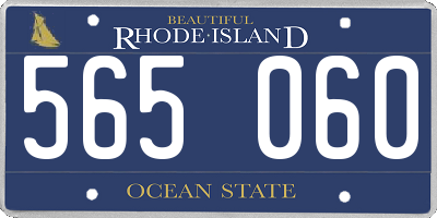 RI license plate 565060