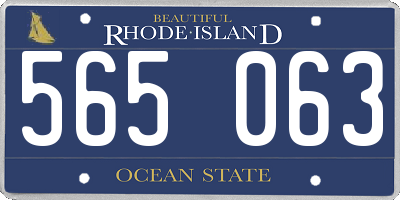 RI license plate 565063