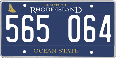 RI license plate 565064