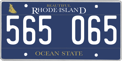 RI license plate 565065