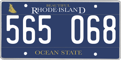 RI license plate 565068