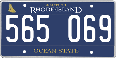 RI license plate 565069