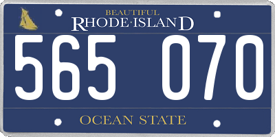 RI license plate 565070
