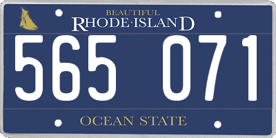 RI license plate 565071