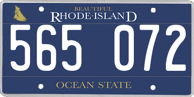 RI license plate 565072
