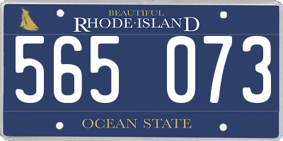 RI license plate 565073