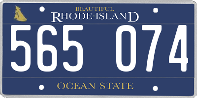RI license plate 565074