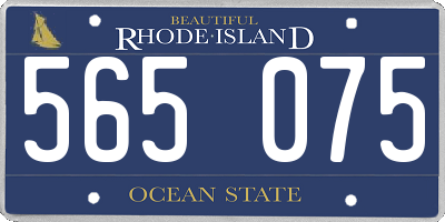 RI license plate 565075