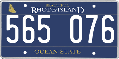 RI license plate 565076