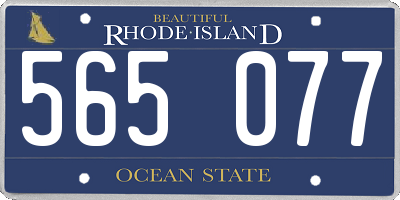 RI license plate 565077