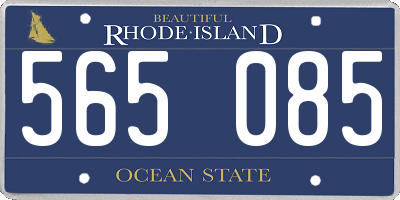 RI license plate 565085