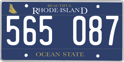 RI license plate 565087