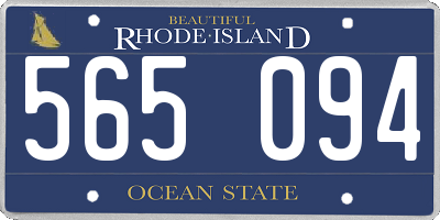 RI license plate 565094
