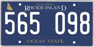 RI license plate 565098