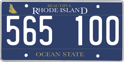 RI license plate 565100