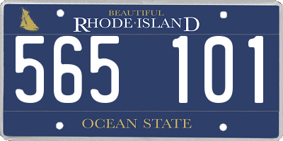 RI license plate 565101