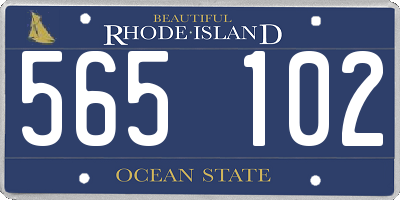 RI license plate 565102