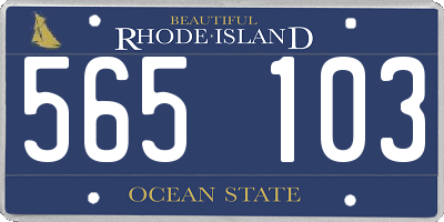RI license plate 565103
