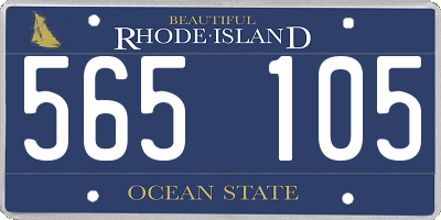 RI license plate 565105