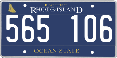 RI license plate 565106