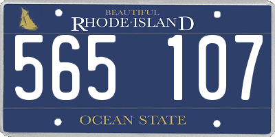 RI license plate 565107