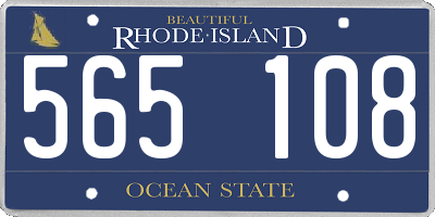 RI license plate 565108