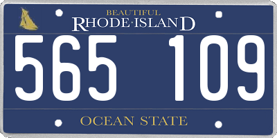 RI license plate 565109