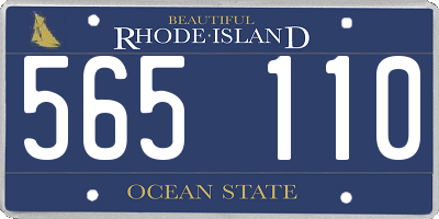 RI license plate 565110
