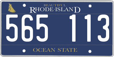 RI license plate 565113