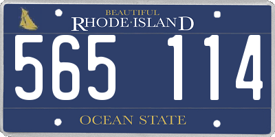 RI license plate 565114