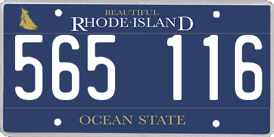 RI license plate 565116