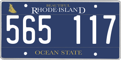 RI license plate 565117