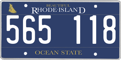 RI license plate 565118