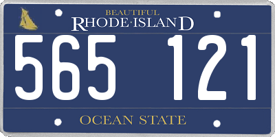 RI license plate 565121