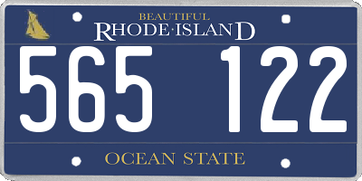 RI license plate 565122