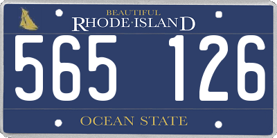 RI license plate 565126