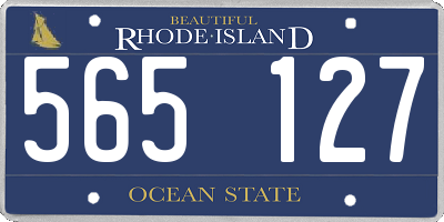 RI license plate 565127