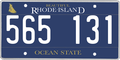 RI license plate 565131