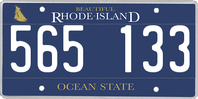 RI license plate 565133