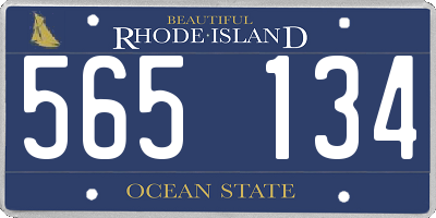 RI license plate 565134