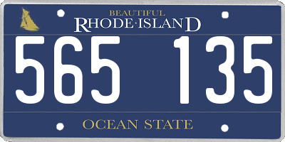 RI license plate 565135