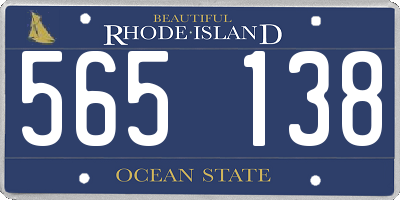 RI license plate 565138