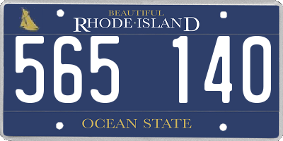RI license plate 565140