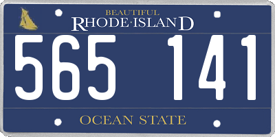 RI license plate 565141