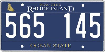 RI license plate 565145