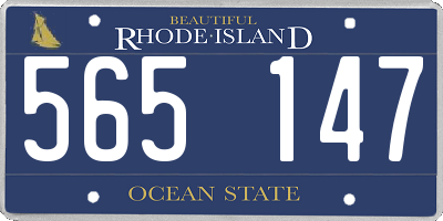 RI license plate 565147