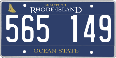 RI license plate 565149