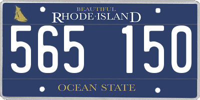 RI license plate 565150