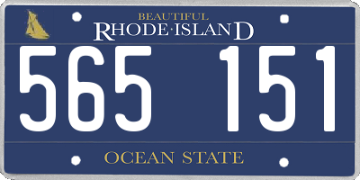 RI license plate 565151
